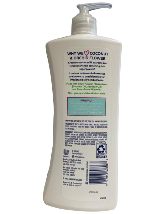St. Ives naturally indulgent lotion bottle shows quick absorption for non-greasy hydration.