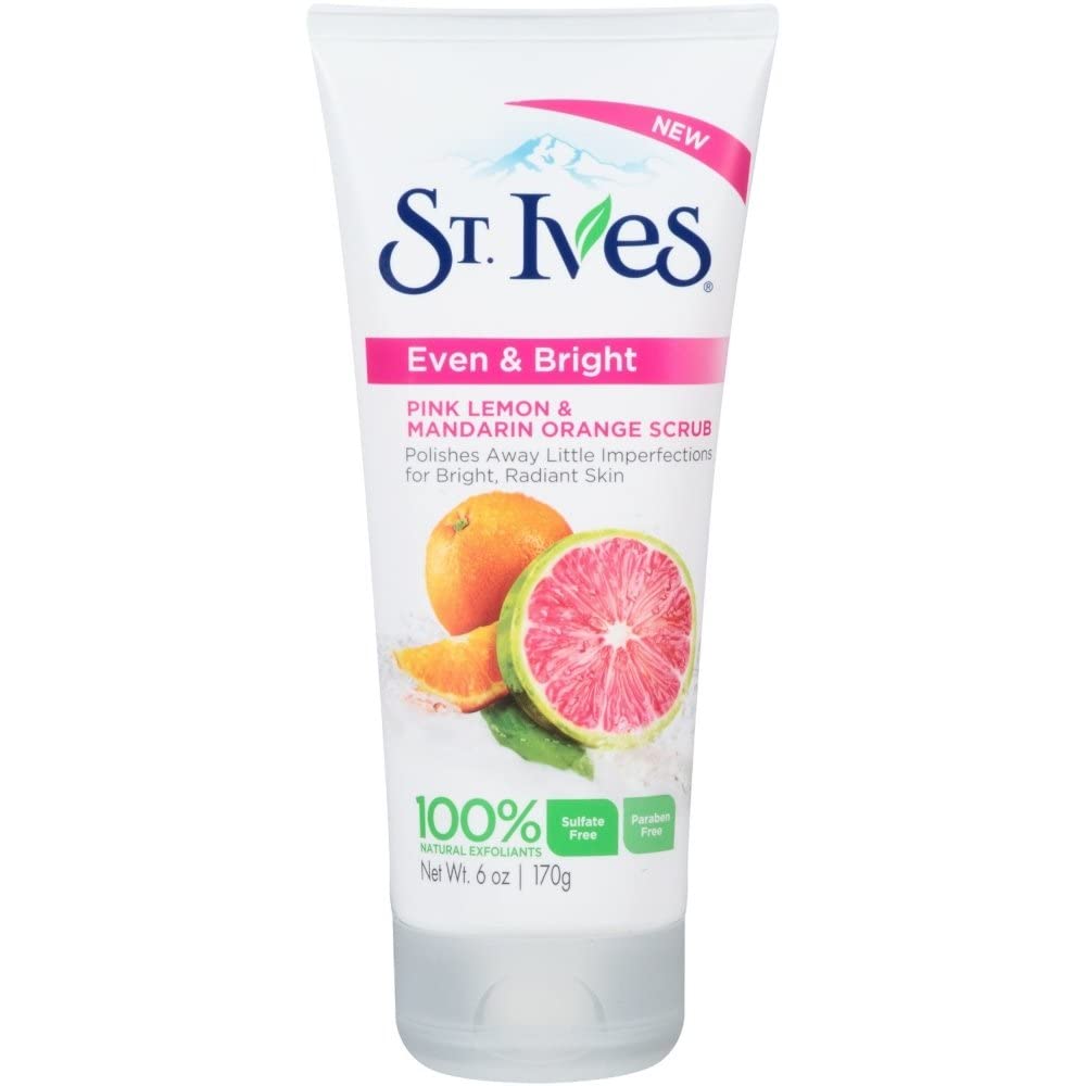 St. Ives pink lemon mandarin peels closeup for refreshing citrus feel.