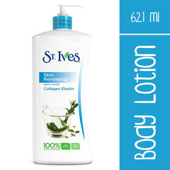 St. Ives Renewing Collagen & Elastin lotion being applied to hands for smoother skin