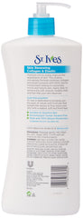 St. Ives Renewing lotion texture swatch reveals creamy consistency for nourishment