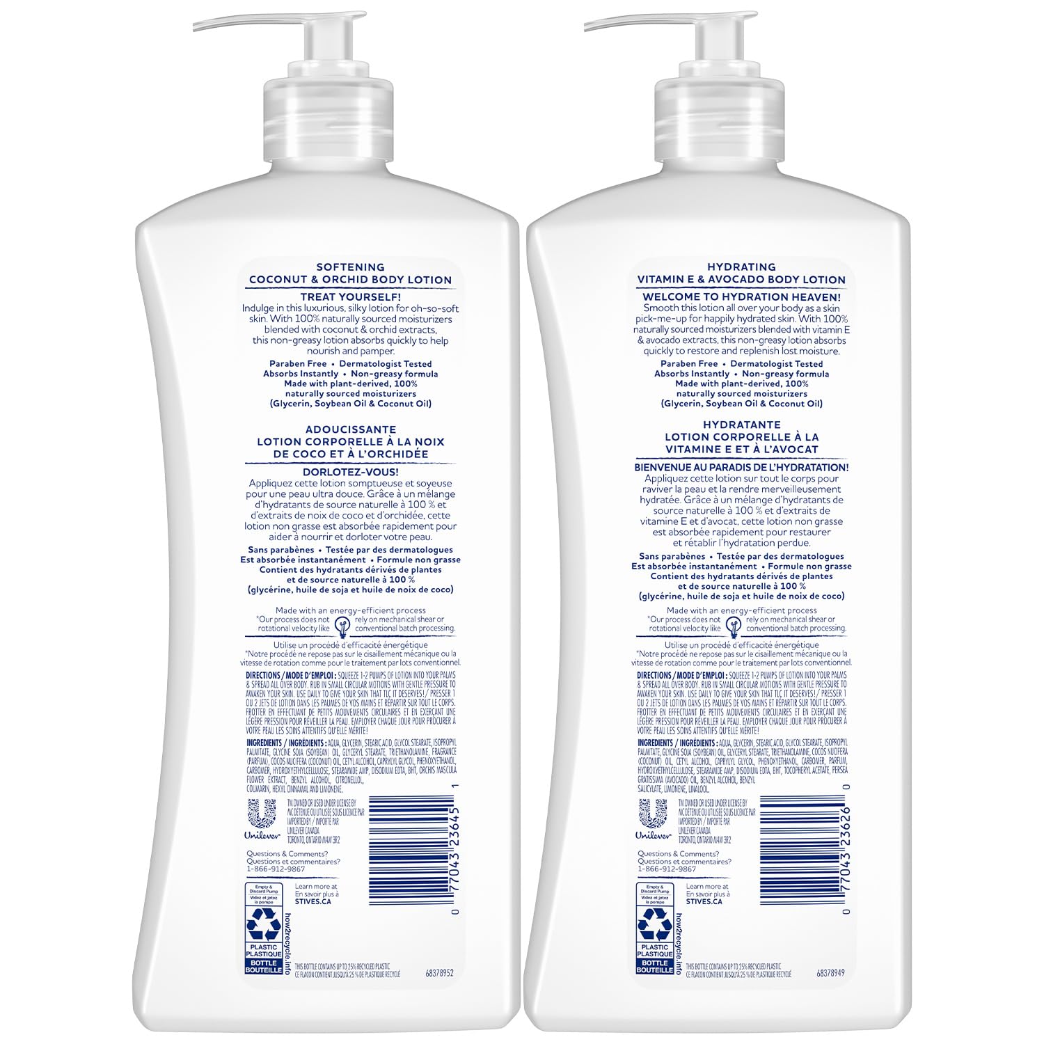 St. Ives Softening Coconut & Orchid lotion bottle provides lightweight, non-greasy hydration