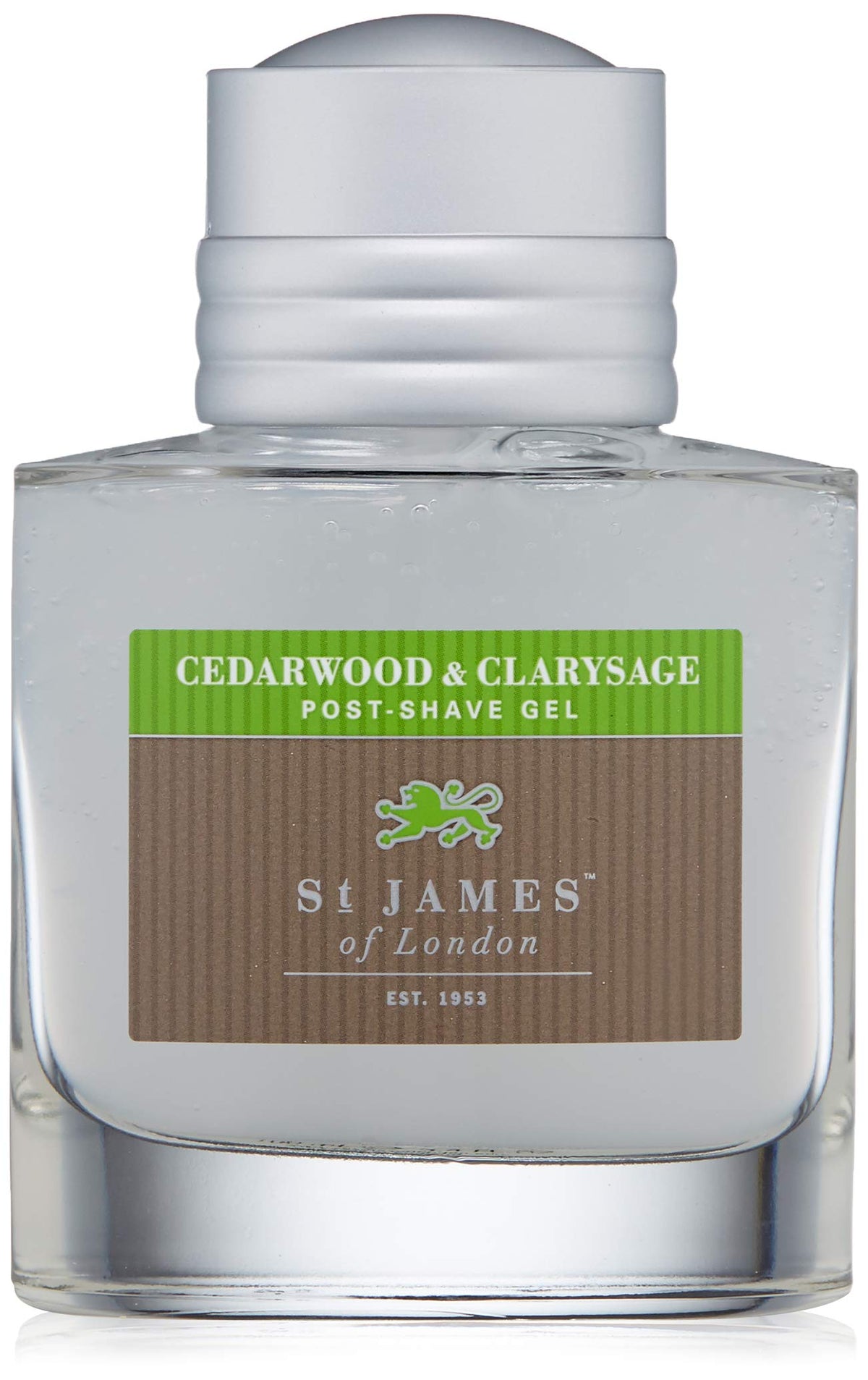 St James of London Cedarwood and Clarysage gel bottle with premium packaging.