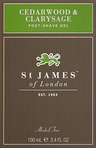 St James of London post shave gel cap enables precise, easy dispensing.