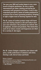 St James of London Black Pepper & Lime Cologne packaging highlights premium materials.