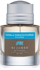 St James of London Tonka & Tobacco Flower bottle pour showcases warm tobacco notes for evening wear