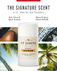 Bay Rum scent notes close-up showing eucalyptus and spices.