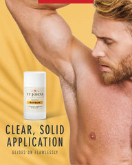 St. Johns natural ingredients panel emphasizing paraben- and aluminum-free formula.