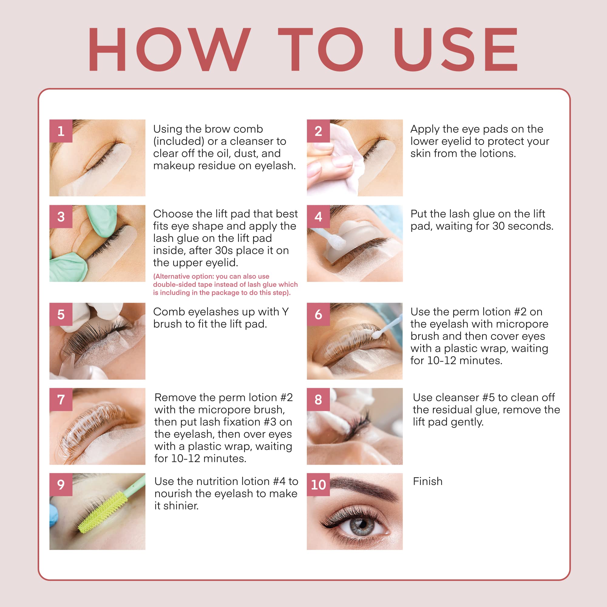 St. Mege brow lamination kit tools laid out for reference