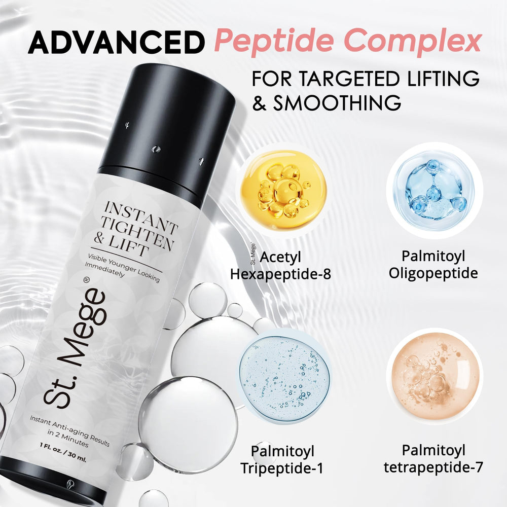 St. Mege peptide-powered blend with Acetyl Hexapeptide-8 and Palmitoyl Oligopeptide