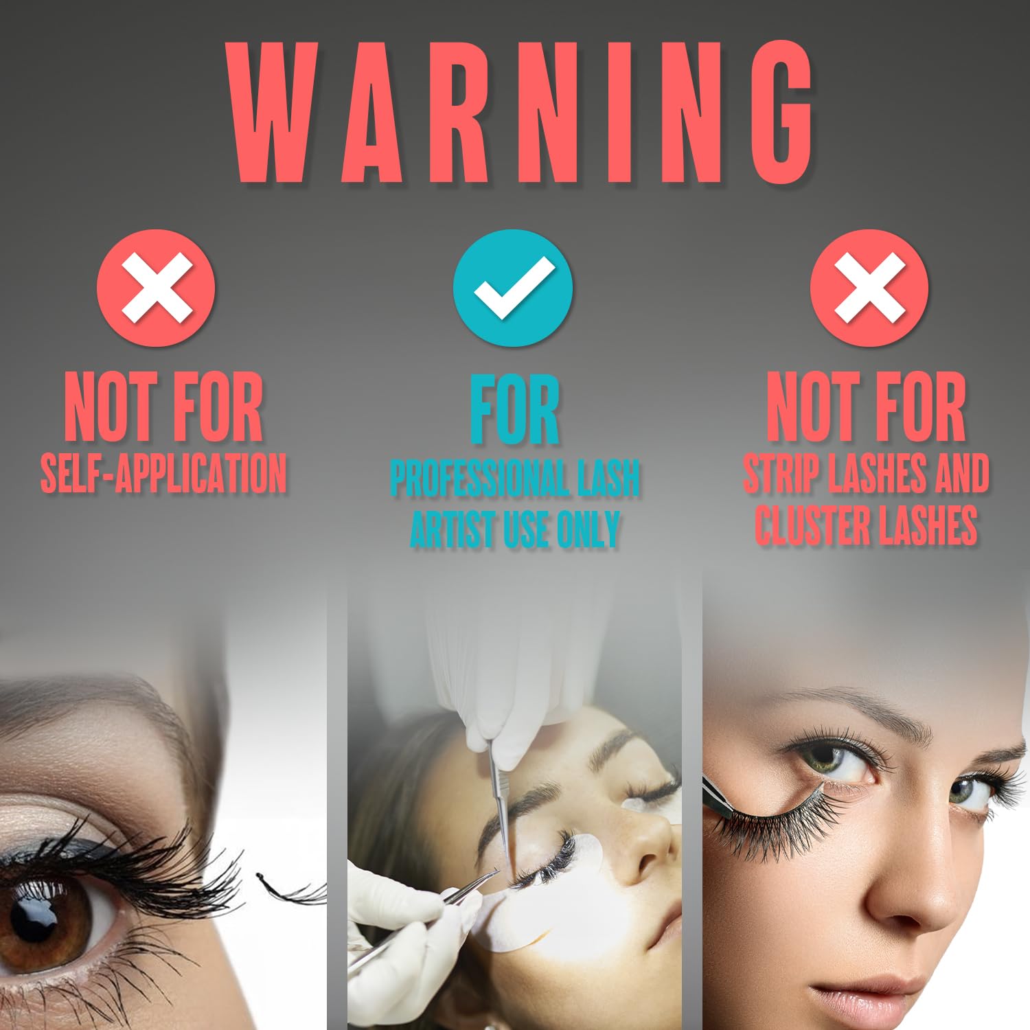 STACY LASH Premium Pro glue packaging design adds a luxe touch to a pro lash kit.