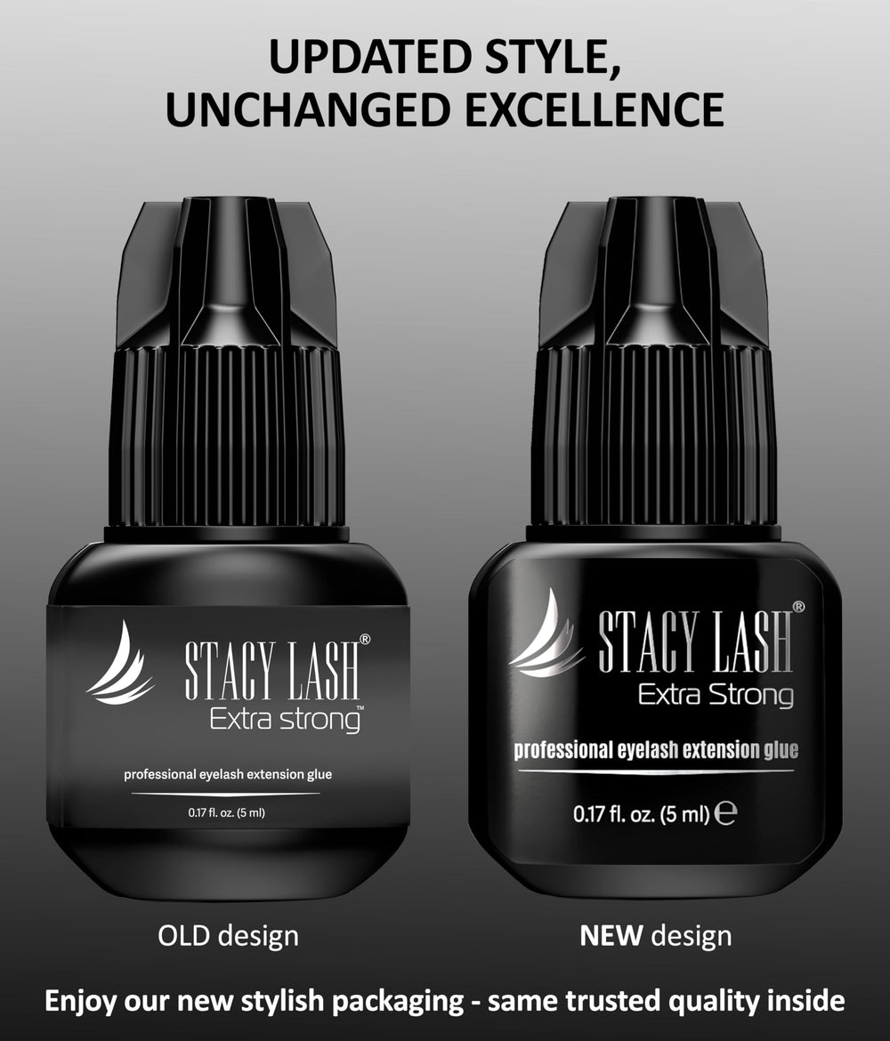 Stacy Lash red glue needle included for precise bottle maintenance.