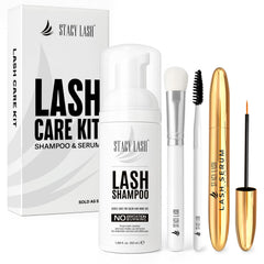 STACY LASH Shampoo-foam-cleanser bottle for gentle lash cleansing.