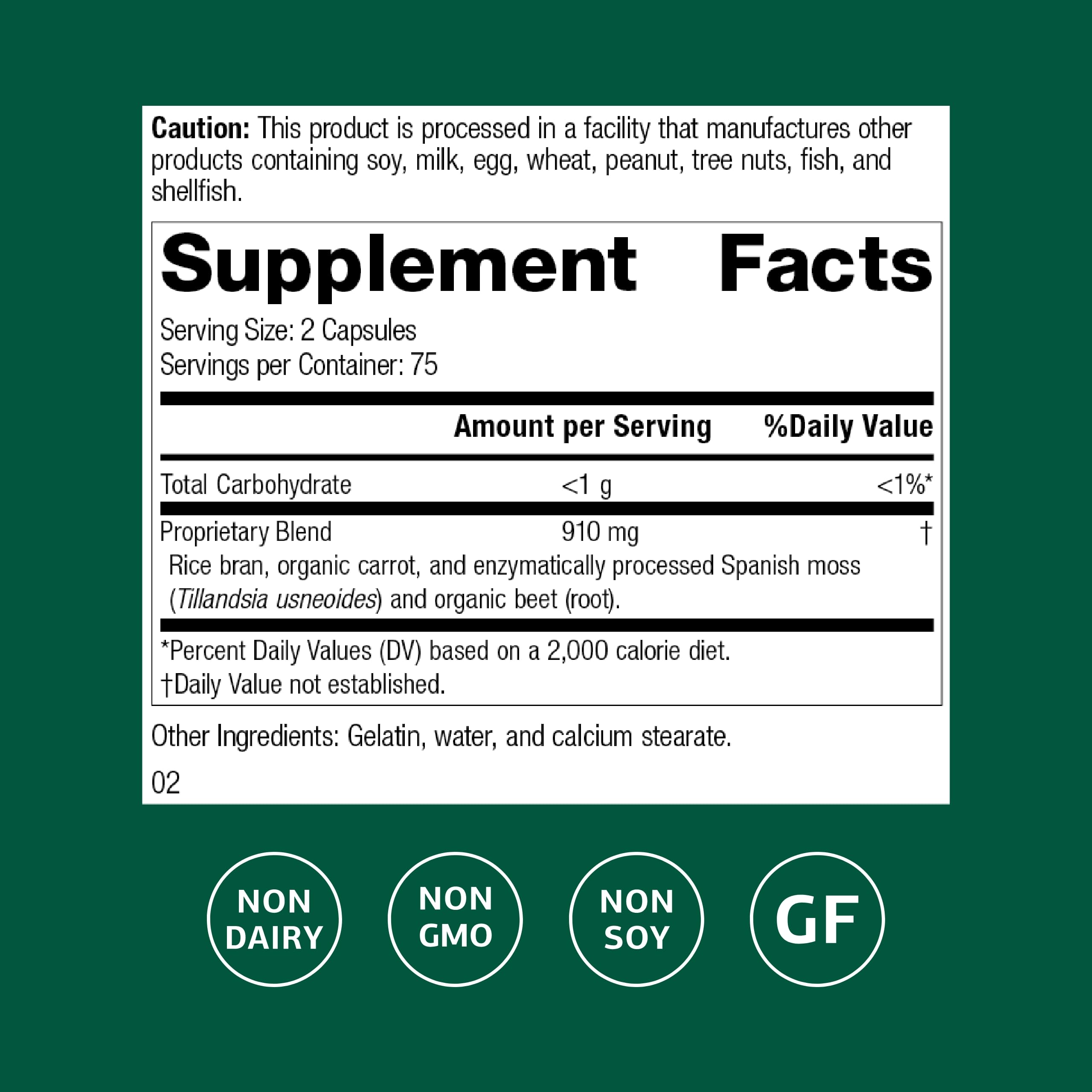 Standard Process Zymex label close-up shows gluten-free and non-dairy features.