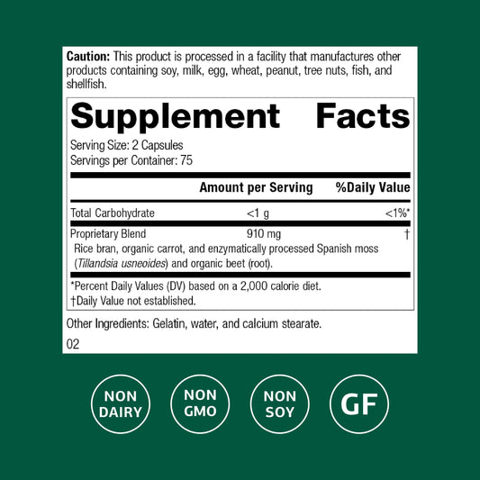 Standard Process Zymex label close-up shows gluten-free and non-dairy features.