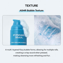 Standard Seoul Deep Clean Bubble Cleanser texture illustration emphasizing refined skin texture
