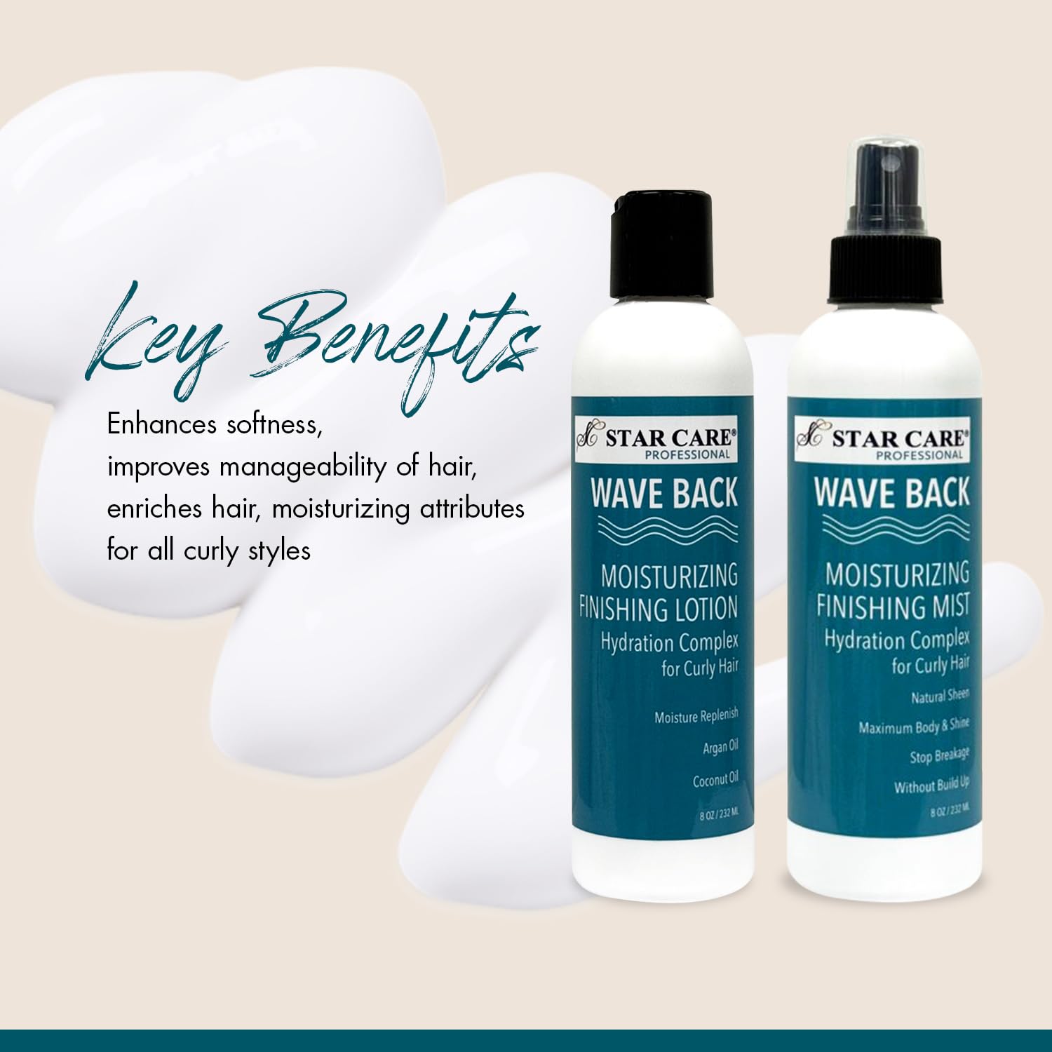 Star Care Wave Back Curl Mist on shelf ready for daily styling.