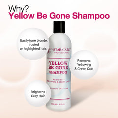 STAR CARE Yellow Be Gone Shampoo applying to hair during a routine treatment
