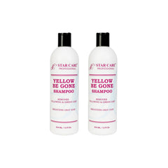 STAR CARE Yellow Be Gone Shampoo bottle front showing cool toned neutralization for blonde and gray hair