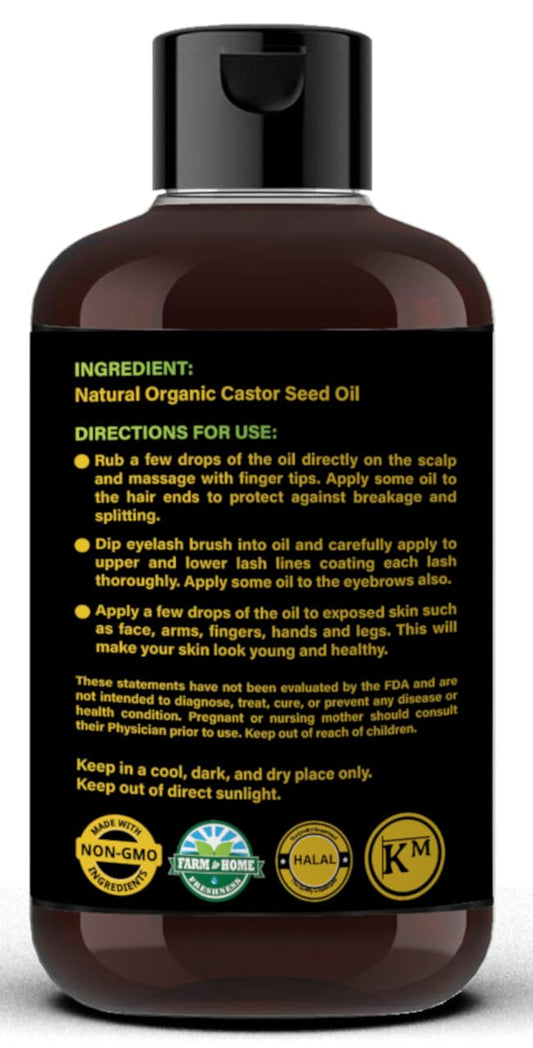 StarDunes Jamaican Black Castor Oil pour shows easy application for scalp and lashes