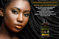 StarDunes Jamaican Black Castor Oil scalp-application illustrates moisturizing nourishment
