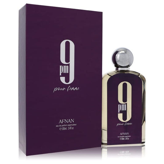 StarSun Depot Afnan 9pm Pour Femme fragrance bottle for elegant evening wear