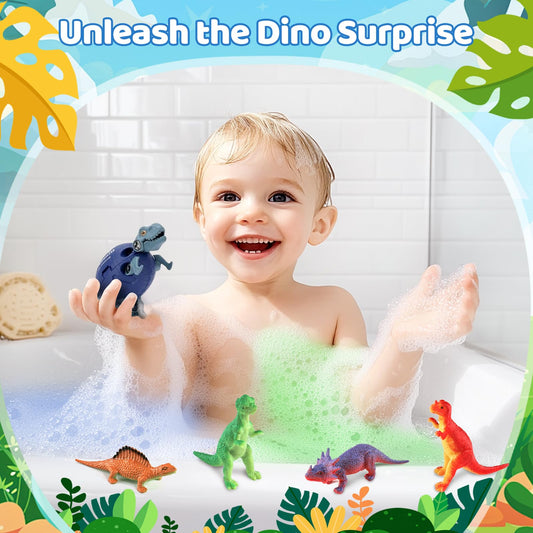 STARYAR colorful dino eggs fizz for a magical bath.