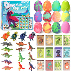 STARYAR gift-ready dinosaur egg bath bombs for kids.