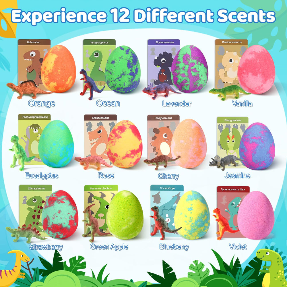 STARYAR 12-dino egg set includes 12 unique dinosaur toys.
