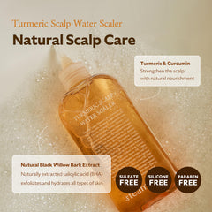 STEAMBASE Scalp Water cone-tip application targets hair roots for thorough cleansing.