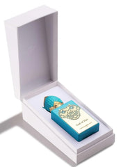 Stephane Humbert Lucas God Of Fire turquoise serpent detail highlights mythic symbol.