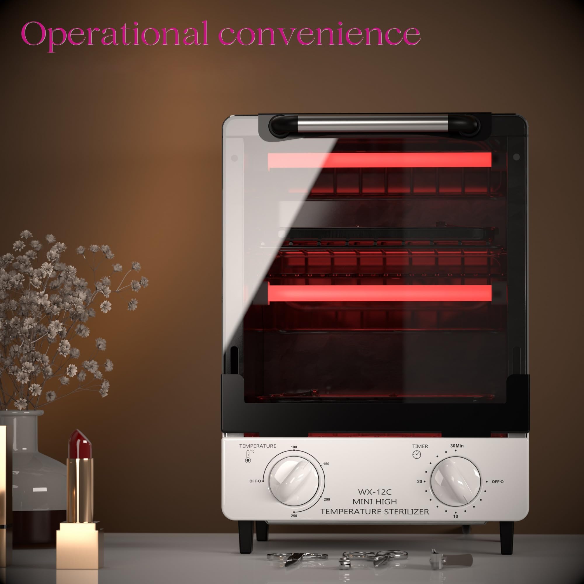 Sterilizer for Nail Tools stainless steel construction resists rust in busy salons.