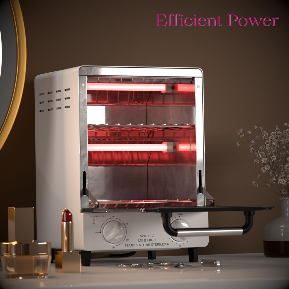 Sterilizer for Nail Tools temperature settings, four levels for tailored cleaning cycles.