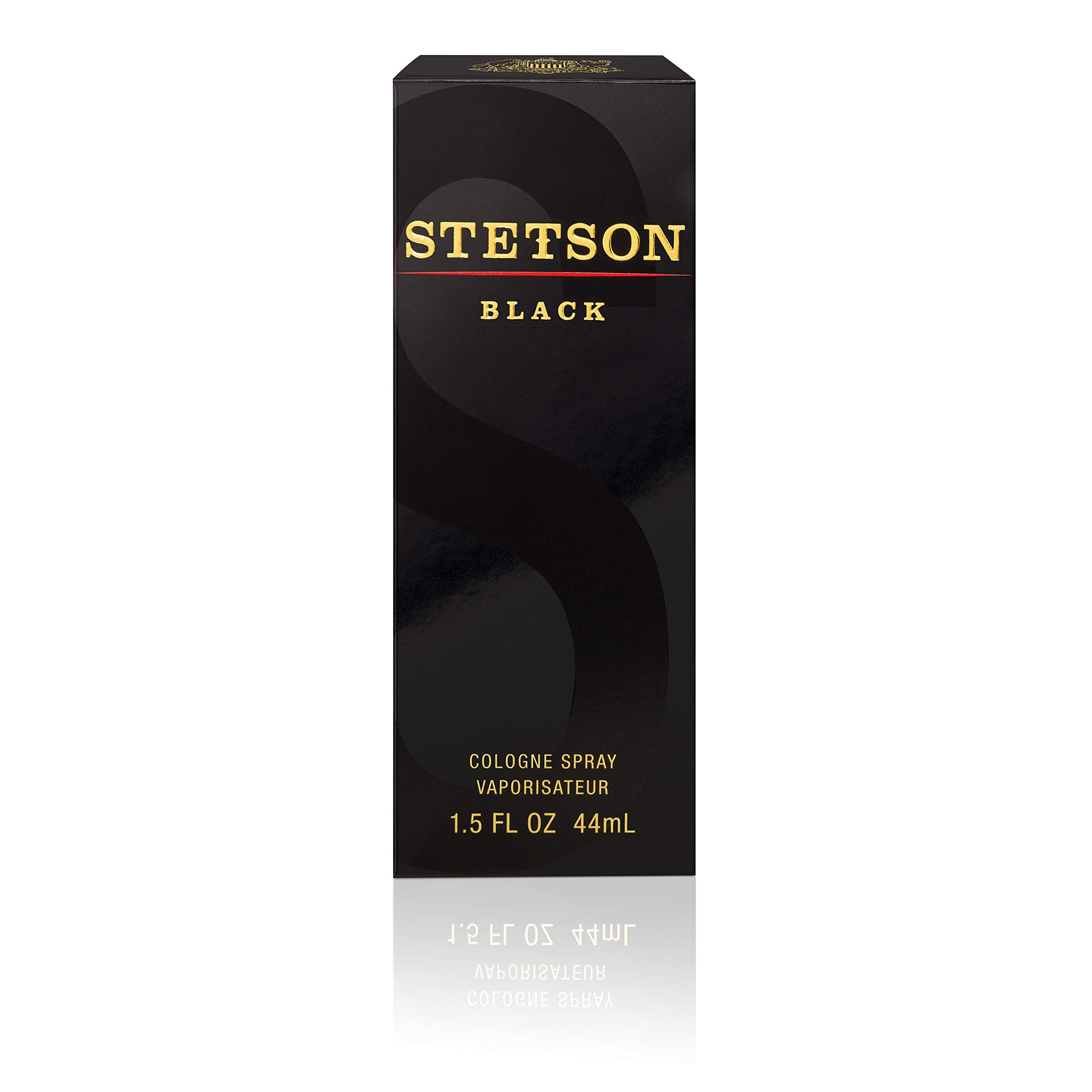Stetson Black bottle cap close-up emphasizing premium packaging and refined feel.