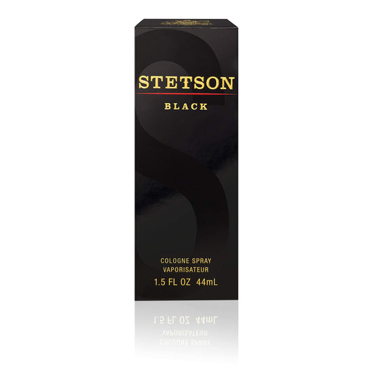 Stetson Black bottle cap close-up emphasizing premium packaging and refined feel.