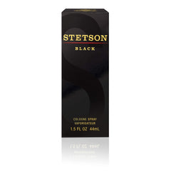 Stetson Black bottle cap close-up emphasizing premium packaging and refined feel.