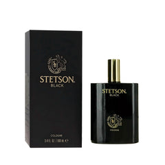 Stetson Black bottle front view for bold daily wear.