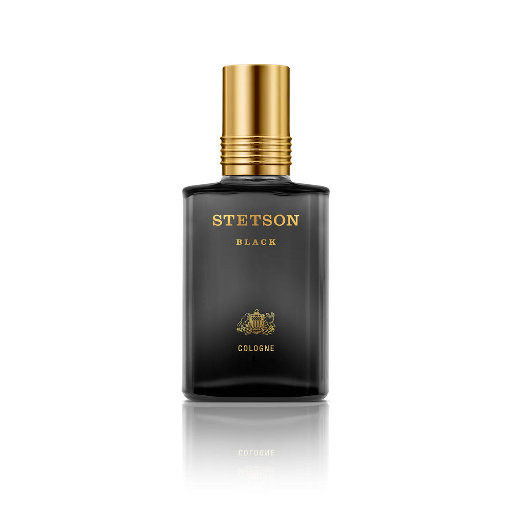 Stetson Black spray mist demonstrates effortless application and lasting presence.