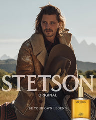 Stetson Original cap close-up, premium hardware and branding detail.