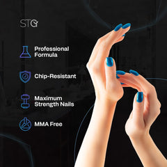 STG nail repair liquid supports quick, durable touch-ups.