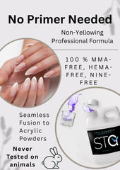 STG ombre nail application helps achieve smooth gradients.