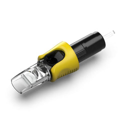 STIGMA finger ledge tattoo cartridge showing secure grip for steady detail work