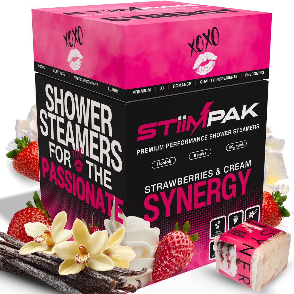 STiiMPAK Vanilla Strawberry shower steamer on 80g delivers spa-like aroma
