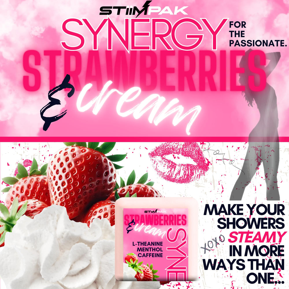 STiiMPAK Synergy blend with caffeine and L-Theanine supports focused, relaxed showers