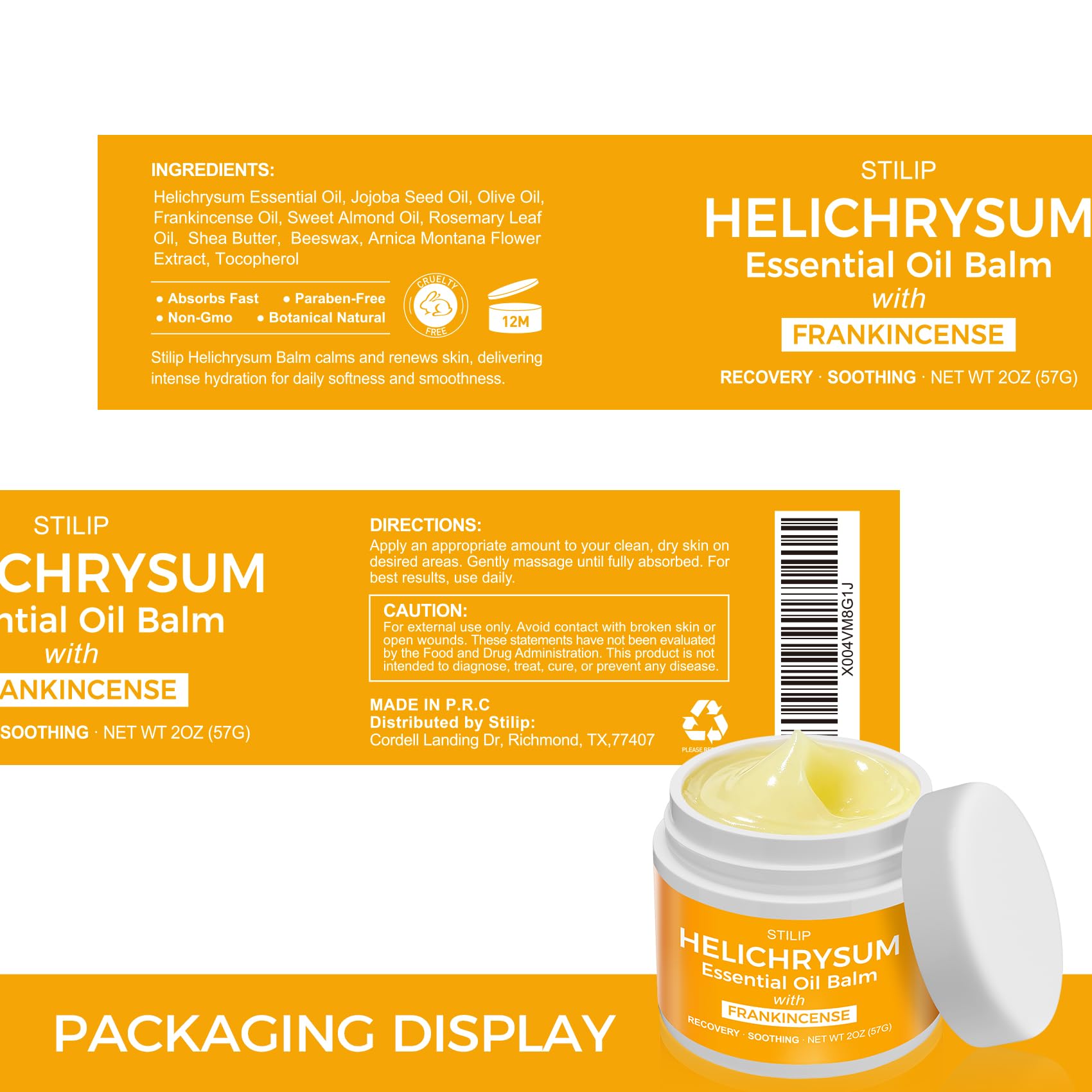 STILIP Helichrysum Balm aroma with frankincense calms ritual.