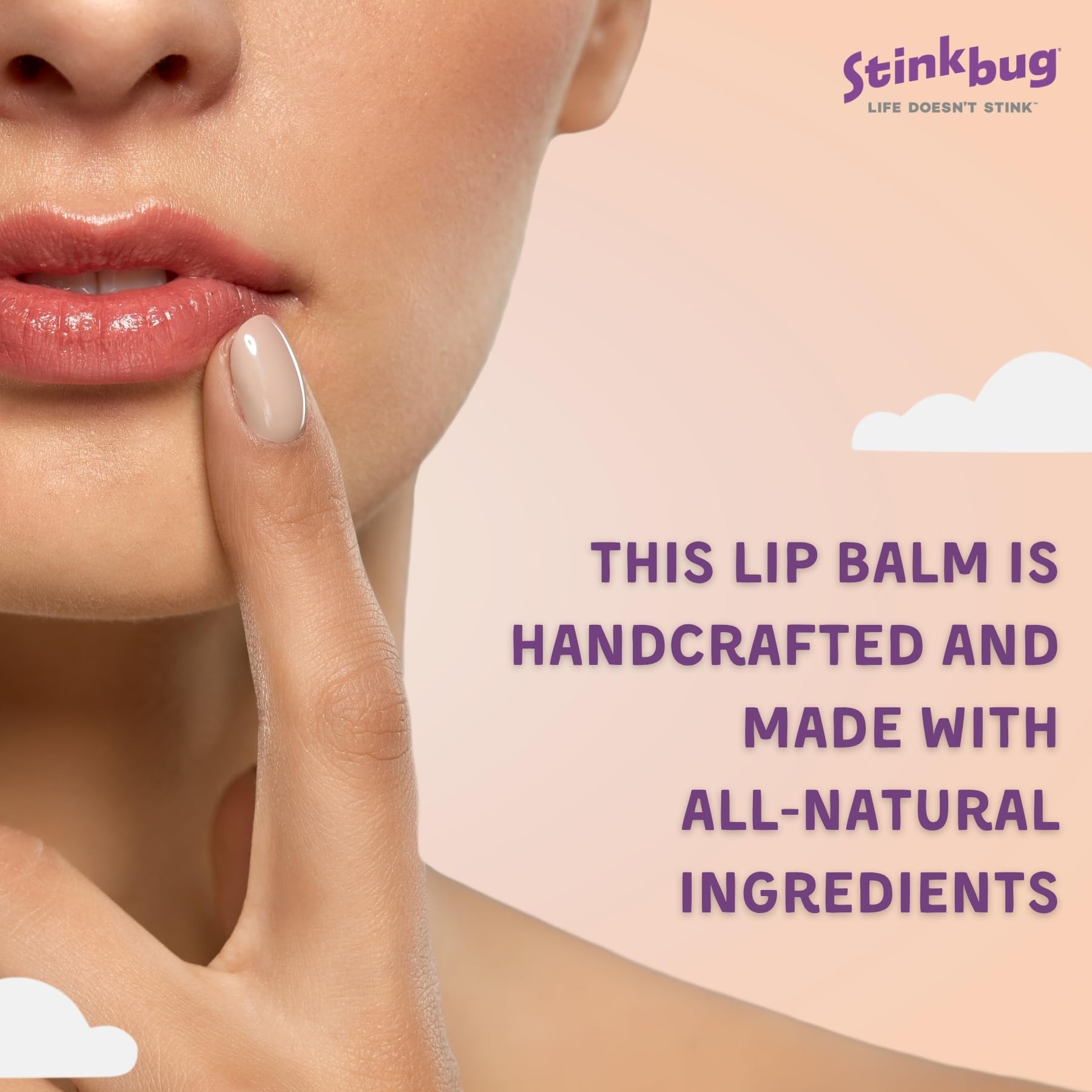 Stinkbug Naturals packaging featuring deodorant and lip balms set