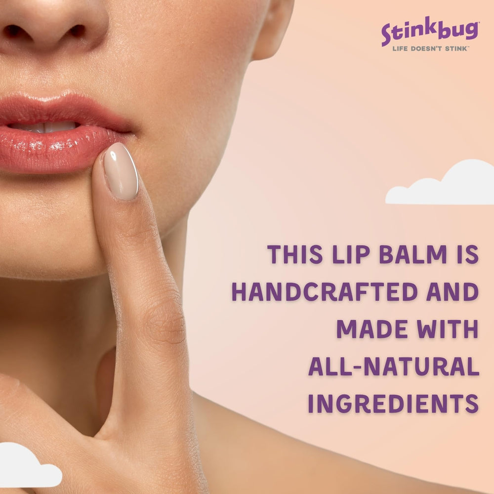 Stinkbug Naturals packaging featuring deodorant and lip balms set