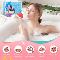 STNTUS INNOVATIONS donut-shaped bath bomb provides fun visuals and skin nourishment