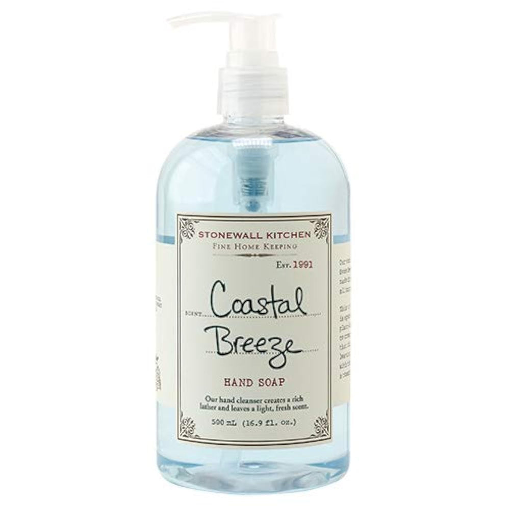 Stonewall Kitchen Coastal Breeze Hand Soap two-pack bottles for refreshing cleansing at the sink