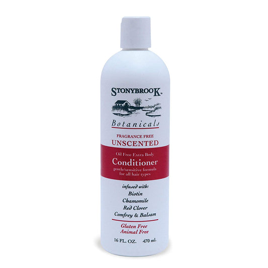 Stonybrook Unscented Conditioner bottle front view for fragrance-free daily hair care.