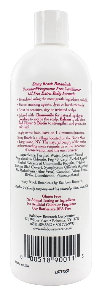 Stonybrook Unscented Conditioner easy-dispense cap enables simple one-handed usage.